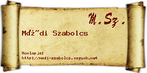 Mádi Szabolcs névjegykártya