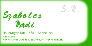 szabolcs madi business card
