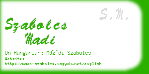 szabolcs madi business card